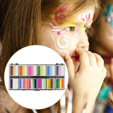 Maxbell 2xFace Body Paint Set 12Colors Theatre Rave Face Paint Painting Makeup Palette Style B