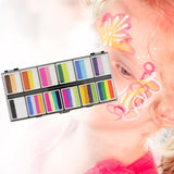 Maxbell 4xFace Body Paint Set 12Colors Theatre Rave Face Paint Painting Makeup Palette Style B