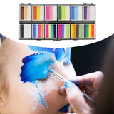 Maxbell 4xFace Body Paint Set 12Colors Theatre Rave Face Paint Painting Makeup Palette Style B
