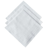 Maxbell 3x5x Men's White Handkerchiefs Pocket Square Hankies for Father Gentlemen Suit