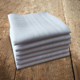 Maxbell 2x5x Men's White Handkerchiefs Pocket Square Hankies for Father Gentlemen Suit