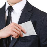 Maxbell 3x5x Men's White Handkerchiefs Pocket Square Hankies for Father Gentlemen Suit