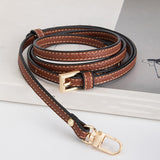 Maxbell 4xLuggage Straps Parts Bag Strap for Briefcase Clutch Bag Purse Brown