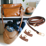 Maxbell 6xLuggage Straps Parts Bag Strap for Briefcase Clutch Bag Purse Brown