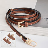 Maxbell 6xLuggage Straps Parts Bag Strap for Briefcase Clutch Bag Purse Brown