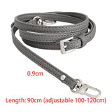 Maxbell 4xLeather Bag Strap Replacement Universal Shoulder Strap for Shoulder Handbags Gray