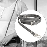 Maxbell 2xLeather Bag Strap Replacement Universal Shoulder Strap for Shoulder Handbags Gray
