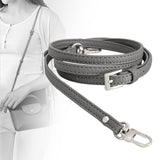Maxbell 2xLeather Bag Strap Replacement Universal Shoulder Strap for Shoulder Handbags Gray