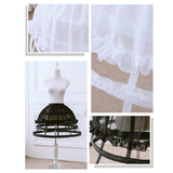 Maxbell 2xCage Hoop Skirt Petticoat Lolita Crinoline Underskirt for Wedding Prom Dress Black