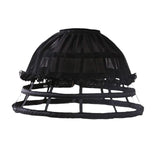 Maxbell 2xCage Hoop Skirt Petticoat Lolita Crinoline Underskirt for Wedding Prom Dress Black