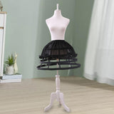 Maxbell 3xCage Hoop Skirt Petticoat Lolita Crinoline Underskirt for Wedding Prom Dress Black