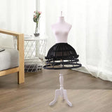 Maxbell 3xCage Hoop Skirt Petticoat Lolita Crinoline Underskirt for Wedding Prom Dress Black