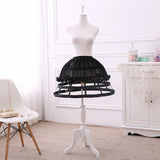 Maxbell 3xCage Hoop Skirt Petticoat Lolita Crinoline Underskirt for Wedding Prom Dress Black
