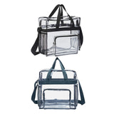 Maxbell 3xPVC Tote Durable Purse Clear Bags Stadium for Camping Sports Events Shopping Black