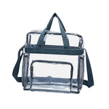 Maxbell 3xPVC Tote Durable Purse Clear Bags Stadium for Camping Sports Events Shopping Gray