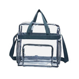 Maxbell 3xPVC Tote Durable Purse Clear Bags Stadium for Camping Sports Events Shopping Gray