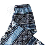 Maxbell 2xYoga Pants Boho Thai Beach Baggy Pants Hippy Female Harem Trousers Blue