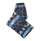 Maxbell 2xYoga Pants Boho Thai Beach Baggy Pants Hippy Female Harem Trousers Blue