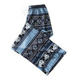 Maxbell 2xYoga Pants Boho Thai Beach Baggy Pants Hippy Female Harem Trousers Blue