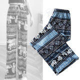 Maxbell 2xYoga Pants Boho Thai Beach Baggy Pants Hippy Female Harem Trousers Blue