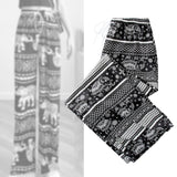 Maxbell 3xYoga Pants Boho Thai Beach Baggy Pants Hippy Female Harem Trousers White Fish Scale