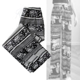 Maxbell 2xYoga Pants Boho Thai Beach Baggy Pants Hippy Female Harem Trousers White Fish Scale