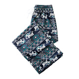 Maxbell 3xYoga Pants Boho Thai Beach Baggy Pants Hippy Female Harem Trousers Green