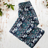 Maxbell 2xYoga Pants Boho Thai Beach Baggy Pants Hippy Female Harem Trousers Green