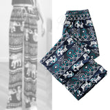 Maxbell 2xYoga Pants Boho Thai Beach Baggy Pants Hippy Female Harem Trousers Green