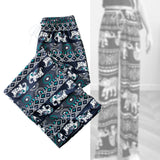 Maxbell 3xYoga Pants Boho Thai Beach Baggy Pants Hippy Female Harem Trousers Green