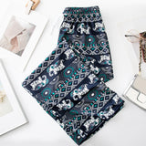 Maxbell 3xYoga Pants Boho Thai Beach Baggy Pants Hippy Female Harem Trousers Green