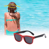 Maxbell Kids Sunglasses Cute Costume Sun Protection Pool Beach Cosplay UV400 Glasses Red Black