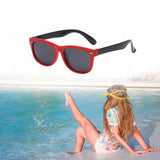 Maxbell Kids Sunglasses Cute Costume Sun Protection Pool Beach Cosplay UV400 Glasses Red Black