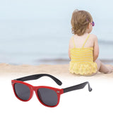 Maxbell Kids Sunglasses Cute Costume Sun Protection Pool Beach Cosplay UV400 Glasses Red Black