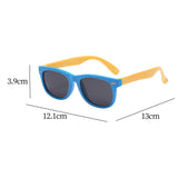 Maxbell Kids Sunglasses Cute Costume Sun Protection Pool Beach Cosplay UV400 Glasses Blue Yellow
