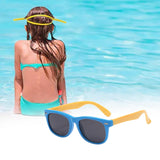Maxbell Kids Sunglasses Cute Costume Sun Protection Pool Beach Cosplay UV400 Glasses Blue Yellow