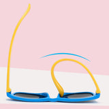 Maxbell Kids Sunglasses Cute Costume Sun Protection Pool Beach Cosplay UV400 Glasses Blue Yellow