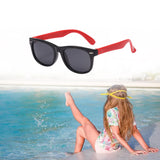 Maxbell Kids Sunglasses Cute Costume Sun Protection Pool Beach Cosplay UV400 Glasses Black Red
