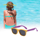 Maxbell Kids Sunglasses Cute Costume Sun Protection Pool Beach Cosplay UV400 Glasses Yellow Purple