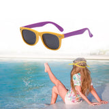 Maxbell Kids Sunglasses Cute Costume Sun Protection Pool Beach Cosplay UV400 Glasses Yellow Purple