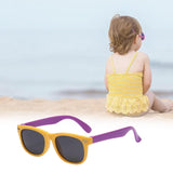 Maxbell Kids Sunglasses Cute Costume Sun Protection Pool Beach Cosplay UV400 Glasses Yellow Purple