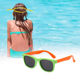 Maxbell Kids Sunglasses Cute Costume Sun Protection Pool Beach Cosplay UV400 Glasses Green Orange
