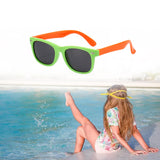 Maxbell Kids Sunglasses Cute Costume Sun Protection Pool Beach Cosplay UV400 Glasses Green Orange
