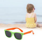 Maxbell Kids Sunglasses Cute Costume Sun Protection Pool Beach Cosplay UV400 Glasses Green Orange