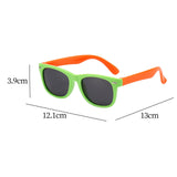 Maxbell Kids Sunglasses Cute Costume Sun Protection Pool Beach Cosplay UV400 Glasses Green Orange