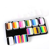 Maxbell 3xFace Body Paint Set with Artist Brushes Dancing Rave Painting Palette Makeup