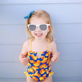 Maxbell Kids Sunglasses Girls Cute Children Eyewear for Camping Photo Props Outdoor White