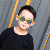 Maxbell Kids Sunglasses Girls Cute Children Eyewear for Camping Photo Props Outdoor Yellow