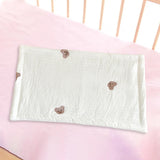 Maxbell Baby Pillow for Sleeping Infant Soft Cotton Quilted Washable Bedding Cushion Bear