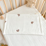 Maxbell Baby Pillow for Sleeping Infant Soft Cotton Quilted Washable Bedding Cushion Bear